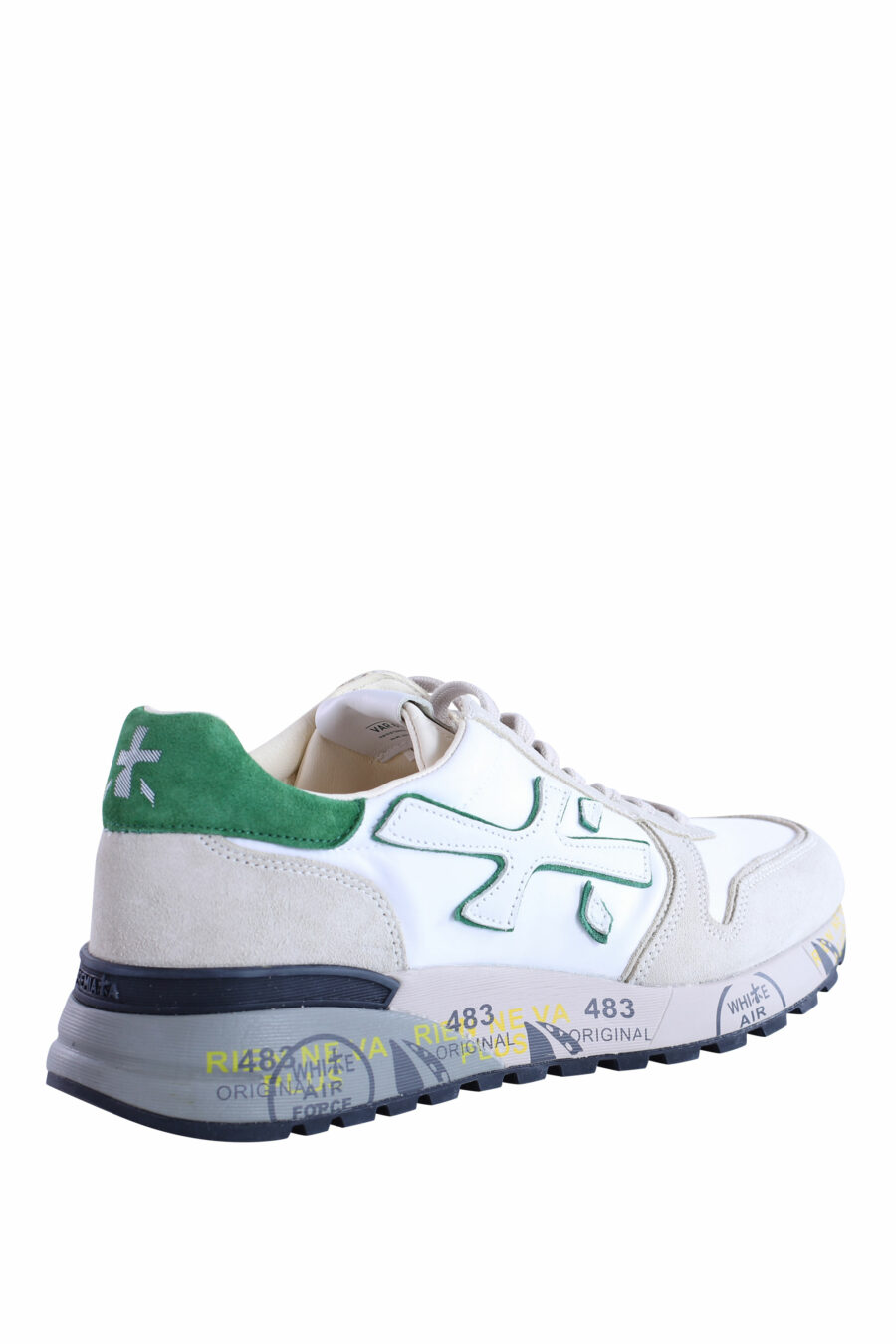 Zapatillas beige con blanco y verde "mick 6167" - IMG 2937