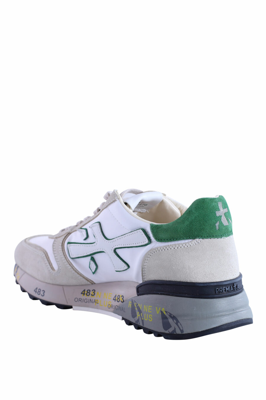Zapatillas beige con blanco y verde "mick 6167" - IMG 2938