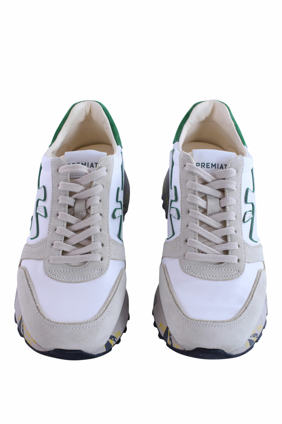 Zapatillas beige con blanco y verde "mick 6167" - IMG 2957