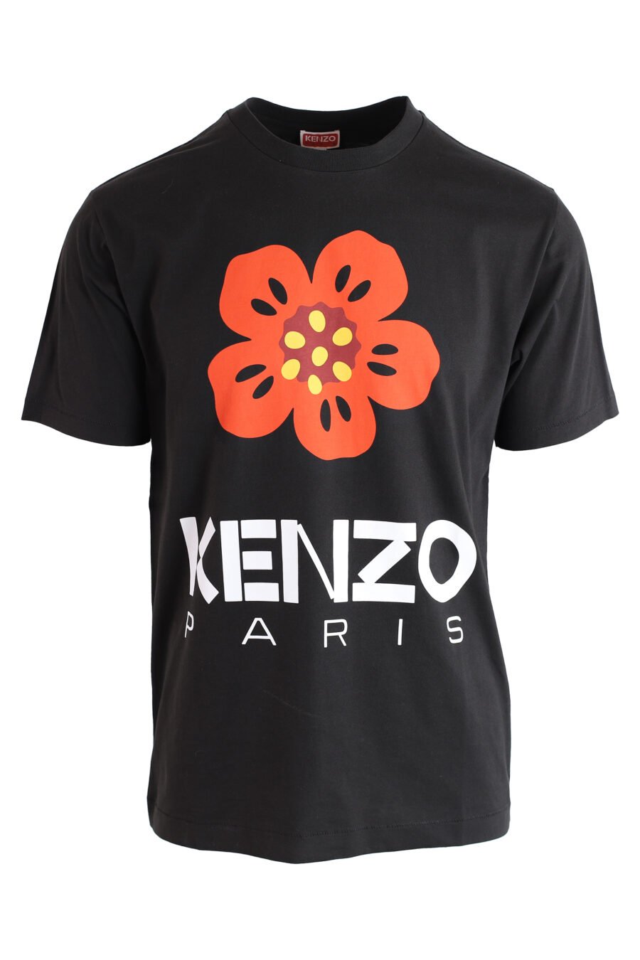 Schwarzes T-Shirt mit "Blumen"-Logo - IMG 3184