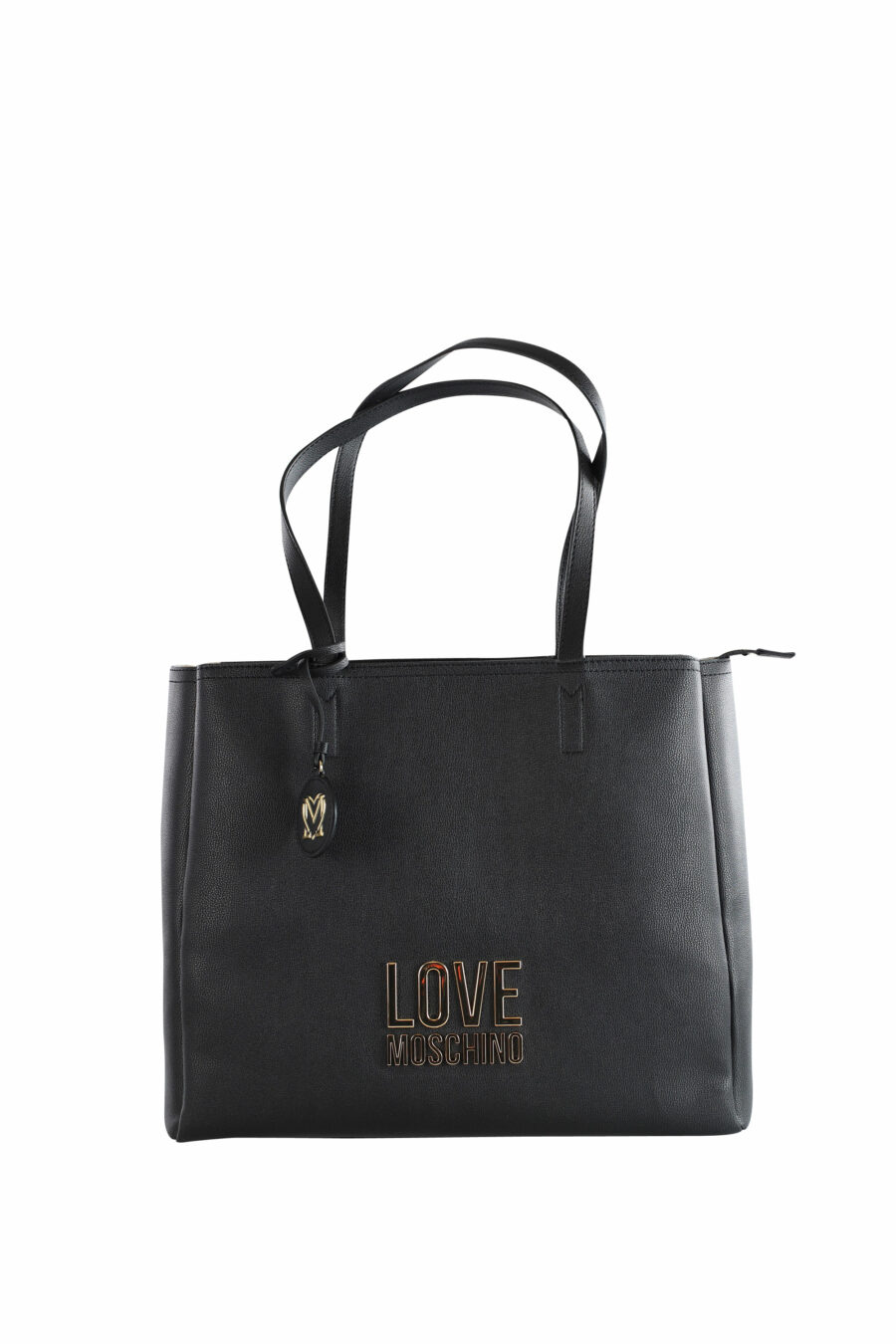 Schwarze Shopper-Tasche mit goldenem Logo-Schriftzug - IMG 3601