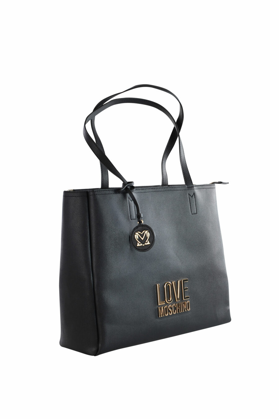 Schwarze Shopper-Tasche mit goldenem Logo-Schriftzug - IMG 3603