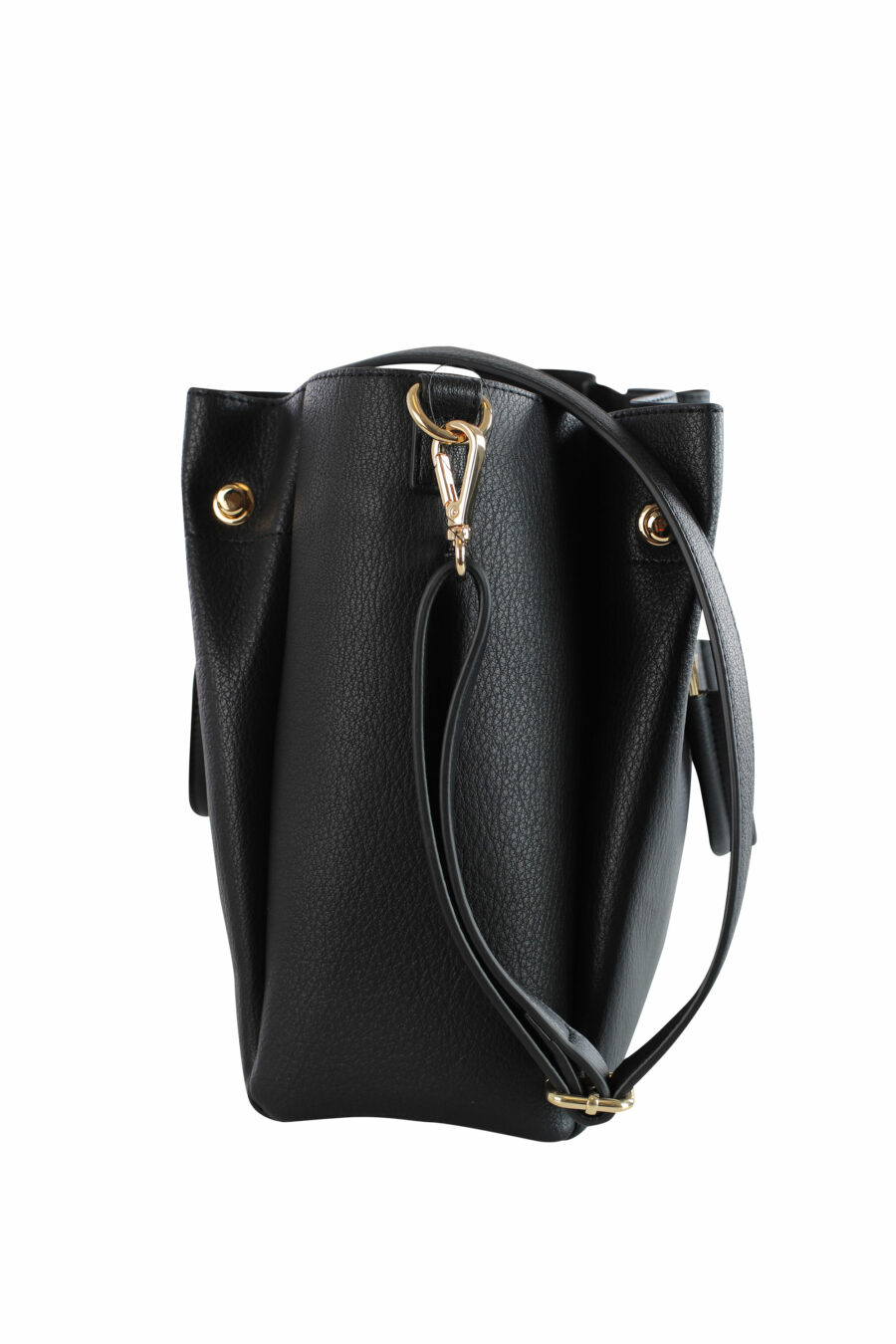Black shoulder bag with heart mini logo - IMG 3609