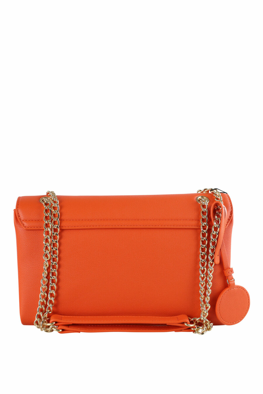 Orange shoulder bag with chain and lettering logo - IMG 3656