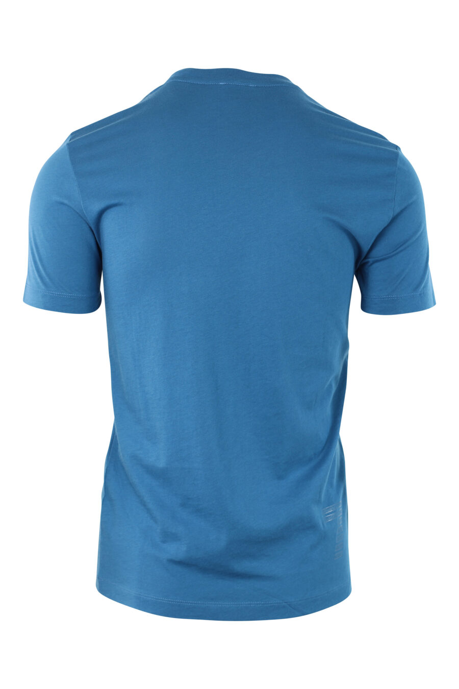 Camiseta azul oscura con maxilogo plateado de goma - IMG 3803