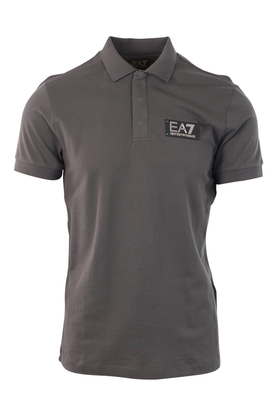 Grey polo shirt with gold-plated mini-logo - IMG 3808