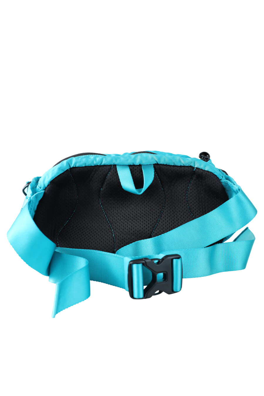 Turquoise blue bum bag with circular mini logo - IMG 4600