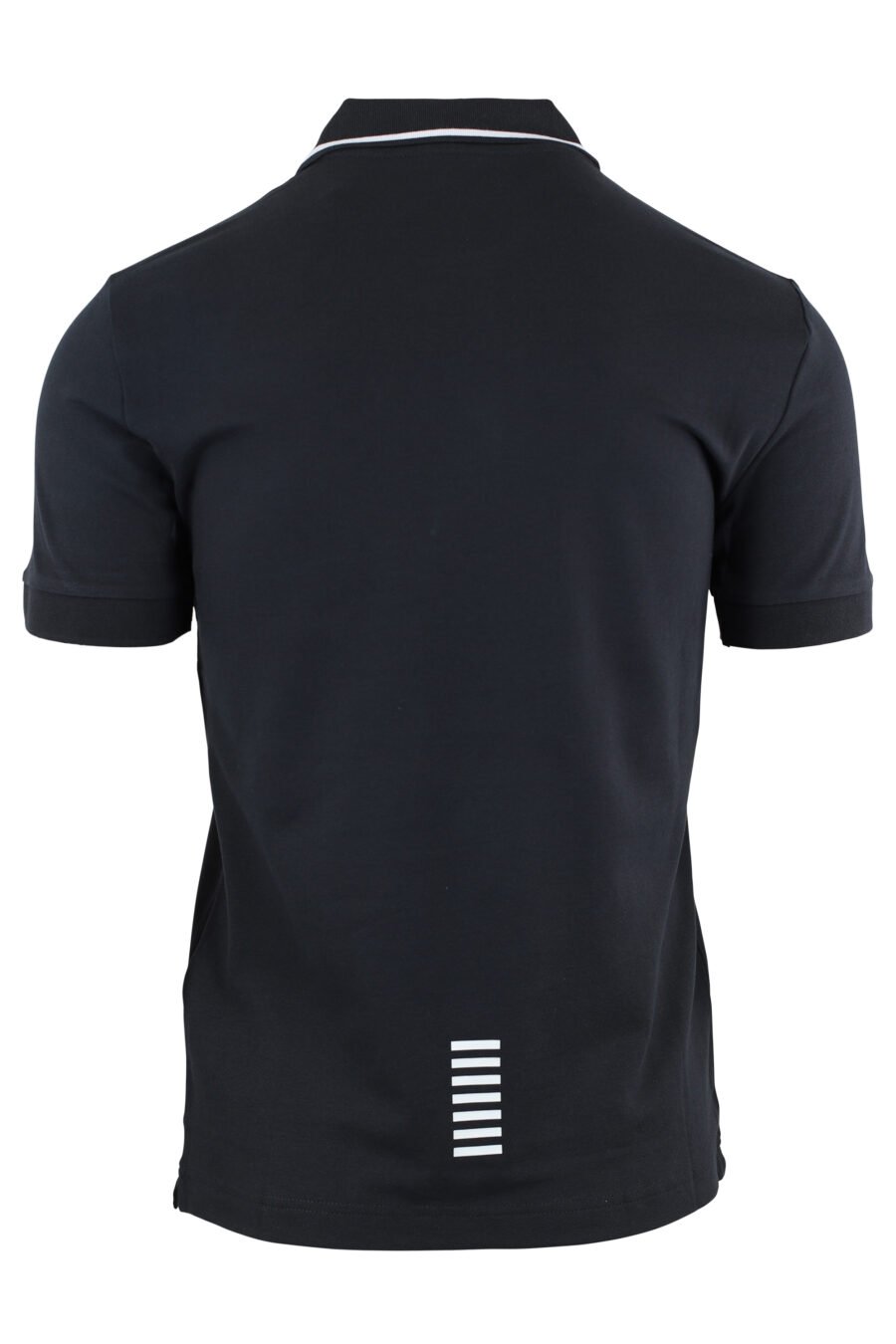 Dunkelblaues Poloshirt mit Mini-Gummilogo und Kragenlinie - IMG 4620