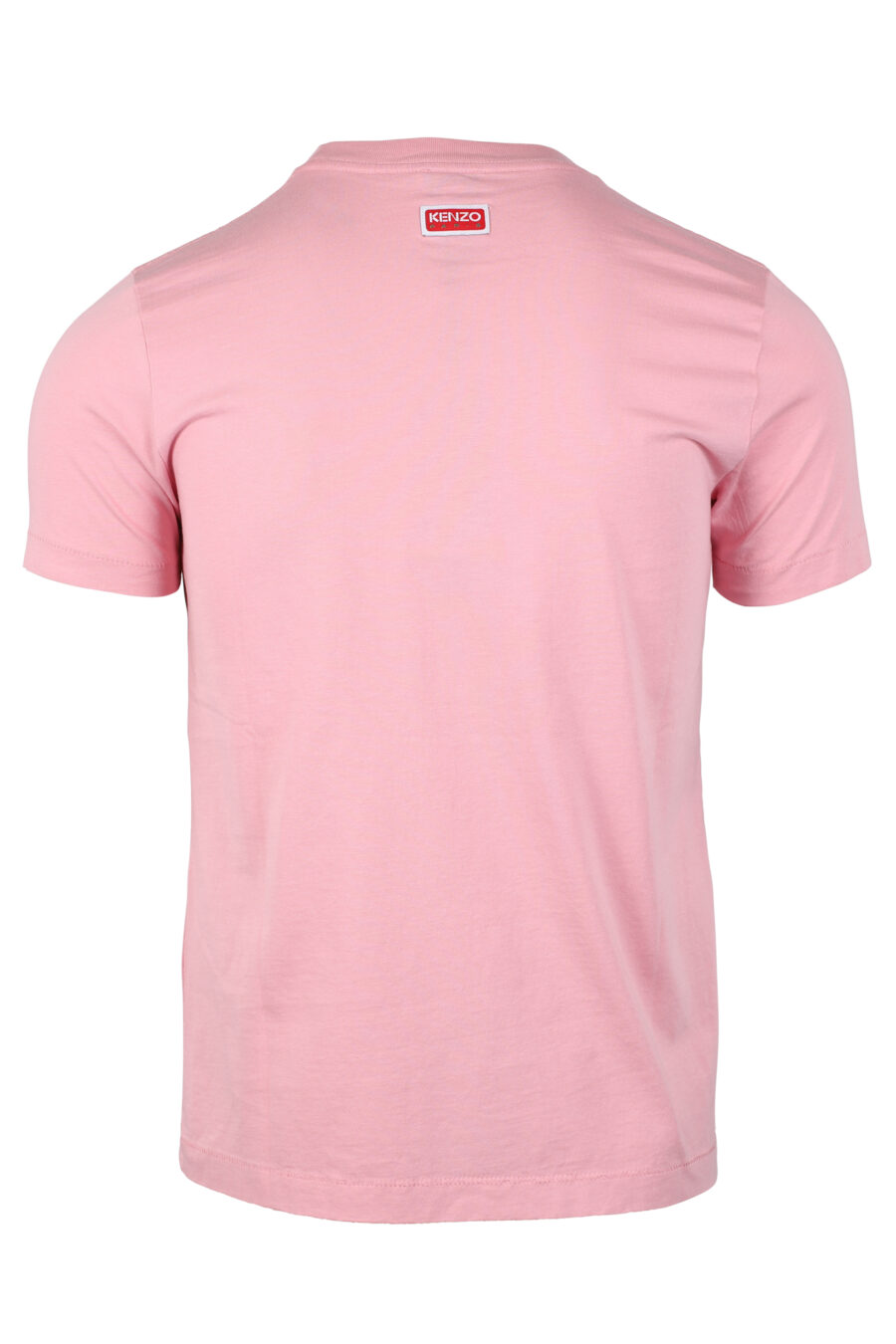 Rosa T-Shirt mit orangefarbenem Blumen-Maxilogo - IMG 4640