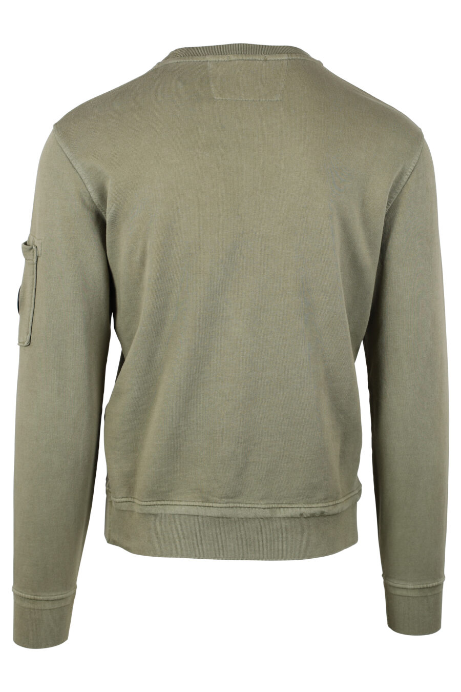 Militärgrünes Sweatshirt mit Fleece-Futter und rundem Mini-Logo - IMG 4668