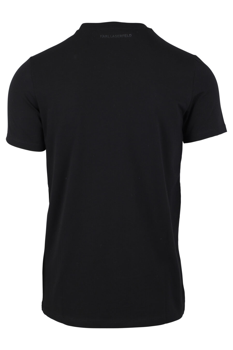 Black T-shirt with "karl" maxilogo in orange silhouette - IMG 4693