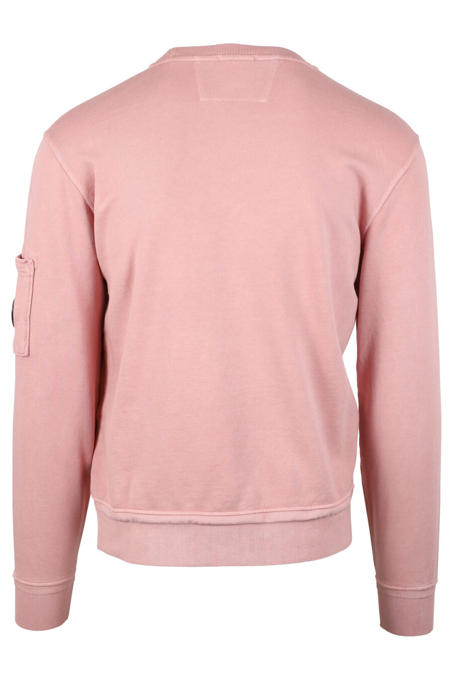 Pink sweatshirt with fleece lining and circular mini logo - IMG 4702