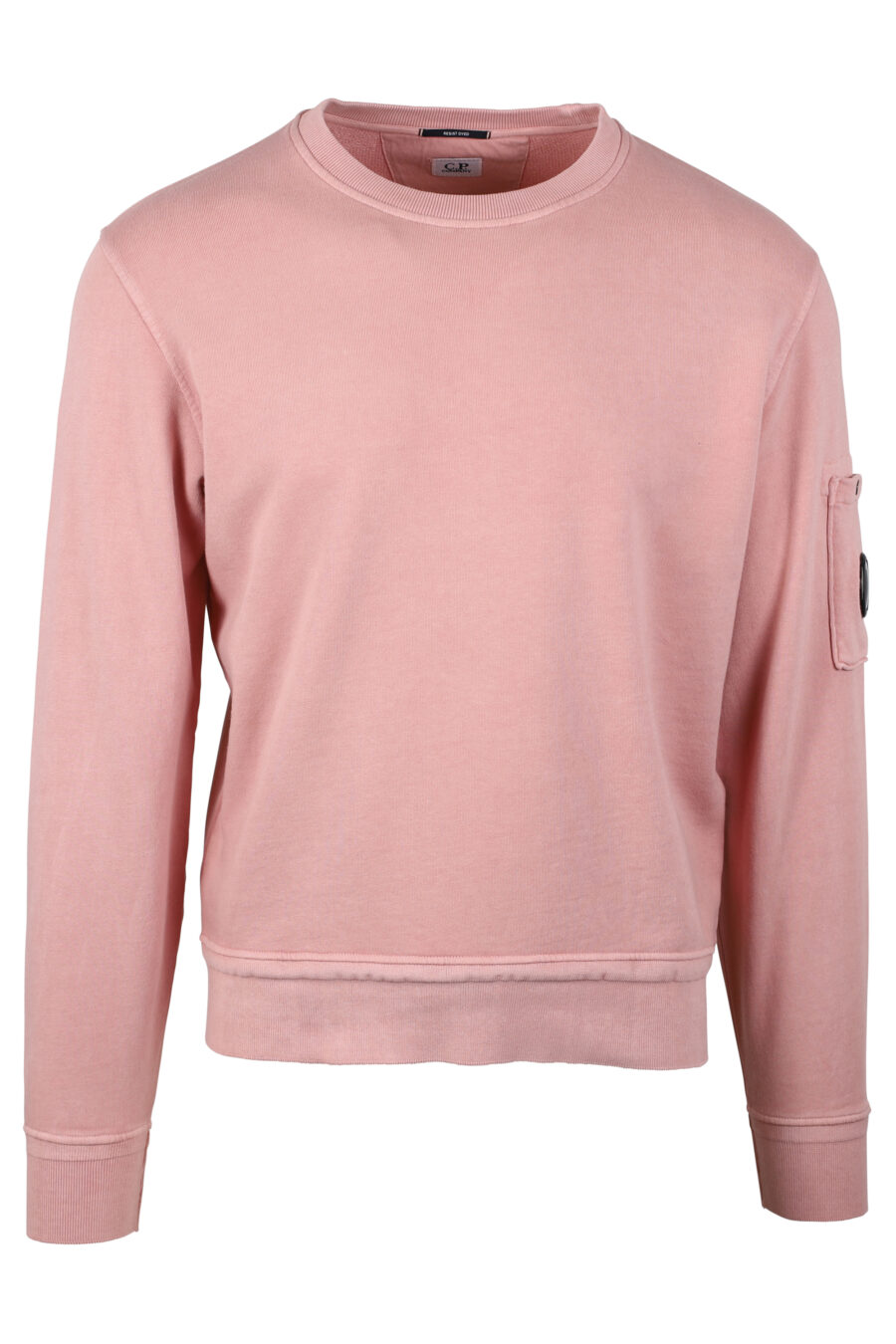 Pink sweatshirt with fleece lining and circular mini logo - IMG 4706
