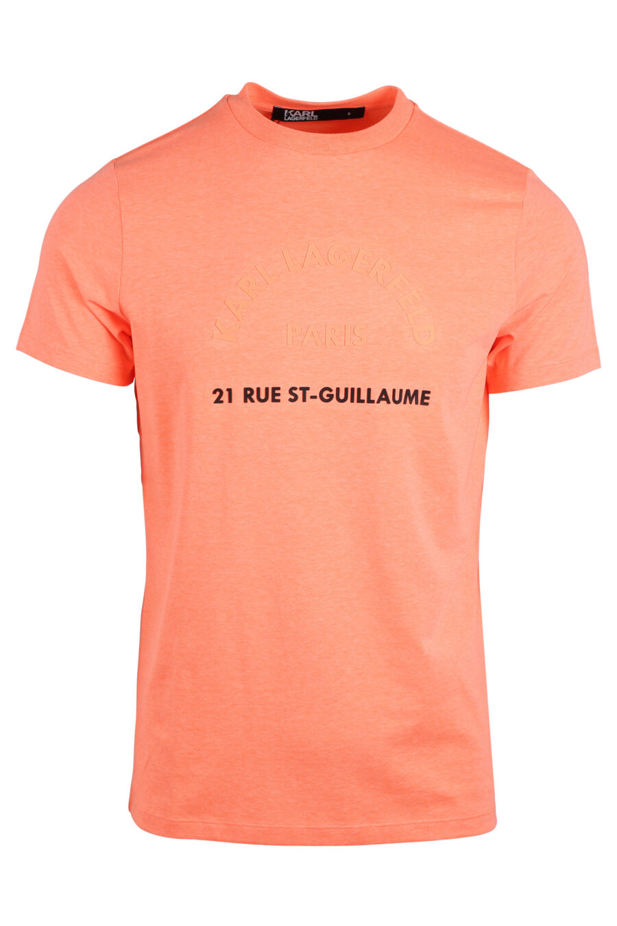 Camiseta naranja con maxilogo "rue st guillaume" negro y naranja - IMG 4741
