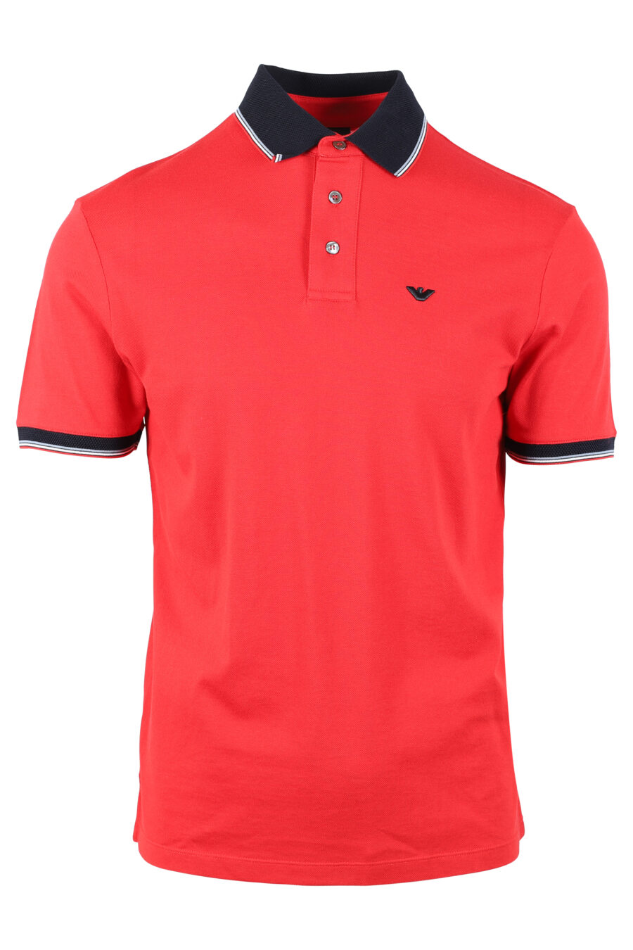 Rotes Poloshirt mit schwarzem und Adler-Mini-Logo - IMG 4744
