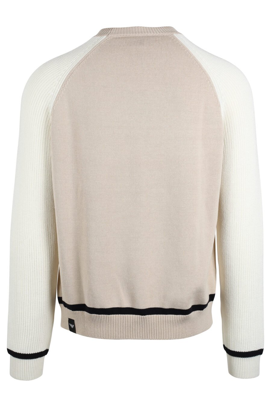 Beige knitted jumper with mini-logo - IMG 4755