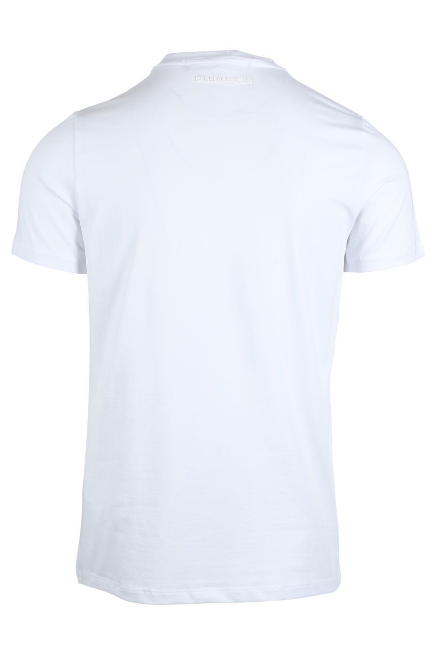 Camiseta blanca con maxilogo "karl" en silueta naranja - IMG 4756