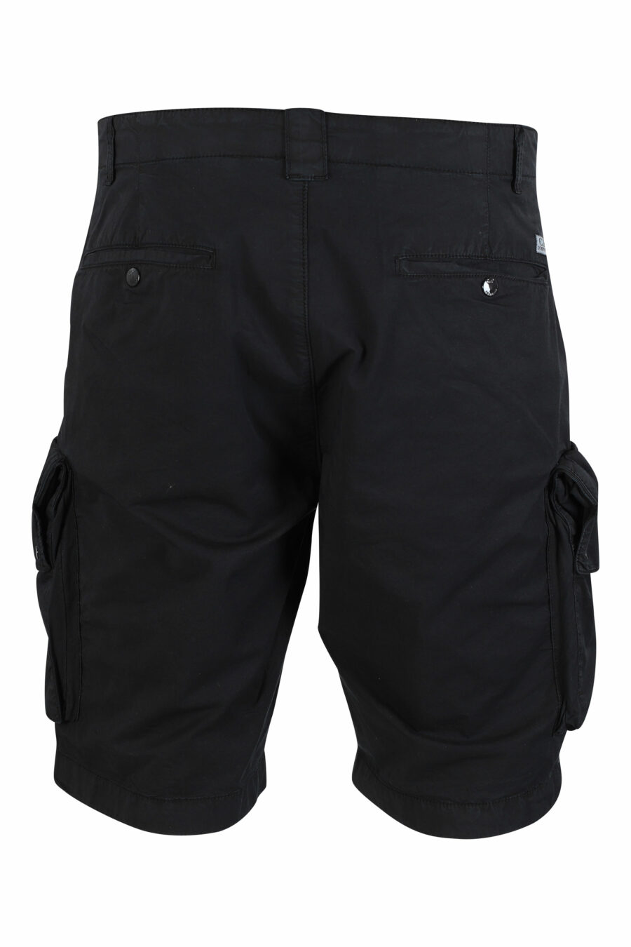 Short noir avec poches latérales et mini logo circulaire - IMG 9487