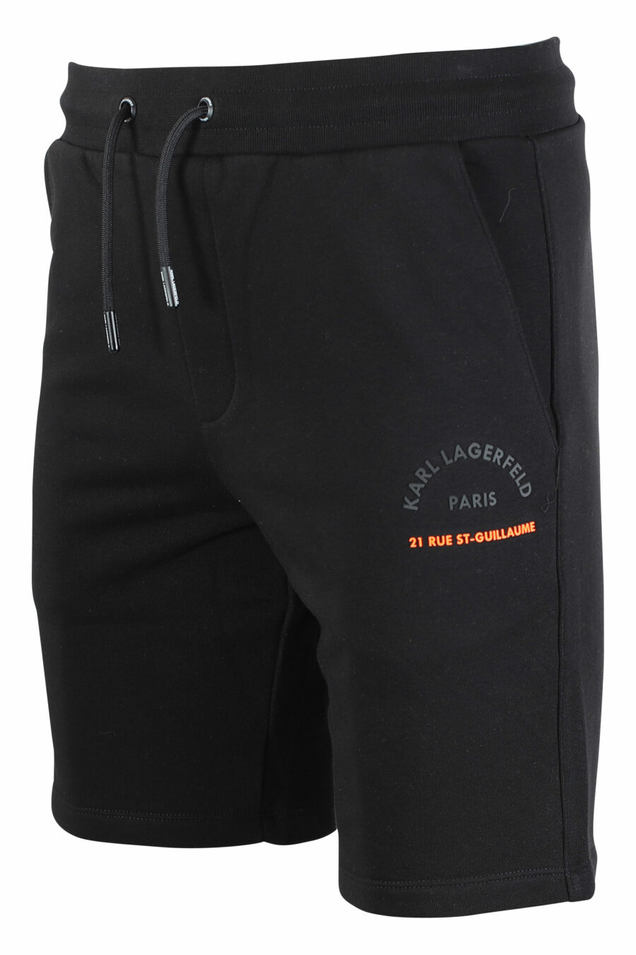 Pantalón de chándal negro corto con minilogo "rue st guillaume" - IMG 9511