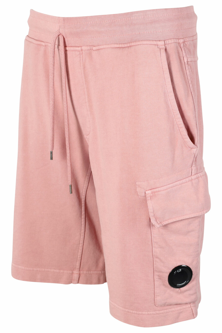 Pantalón de chándal corto rosa estilo cargo con minilogo circular - IMG 9518