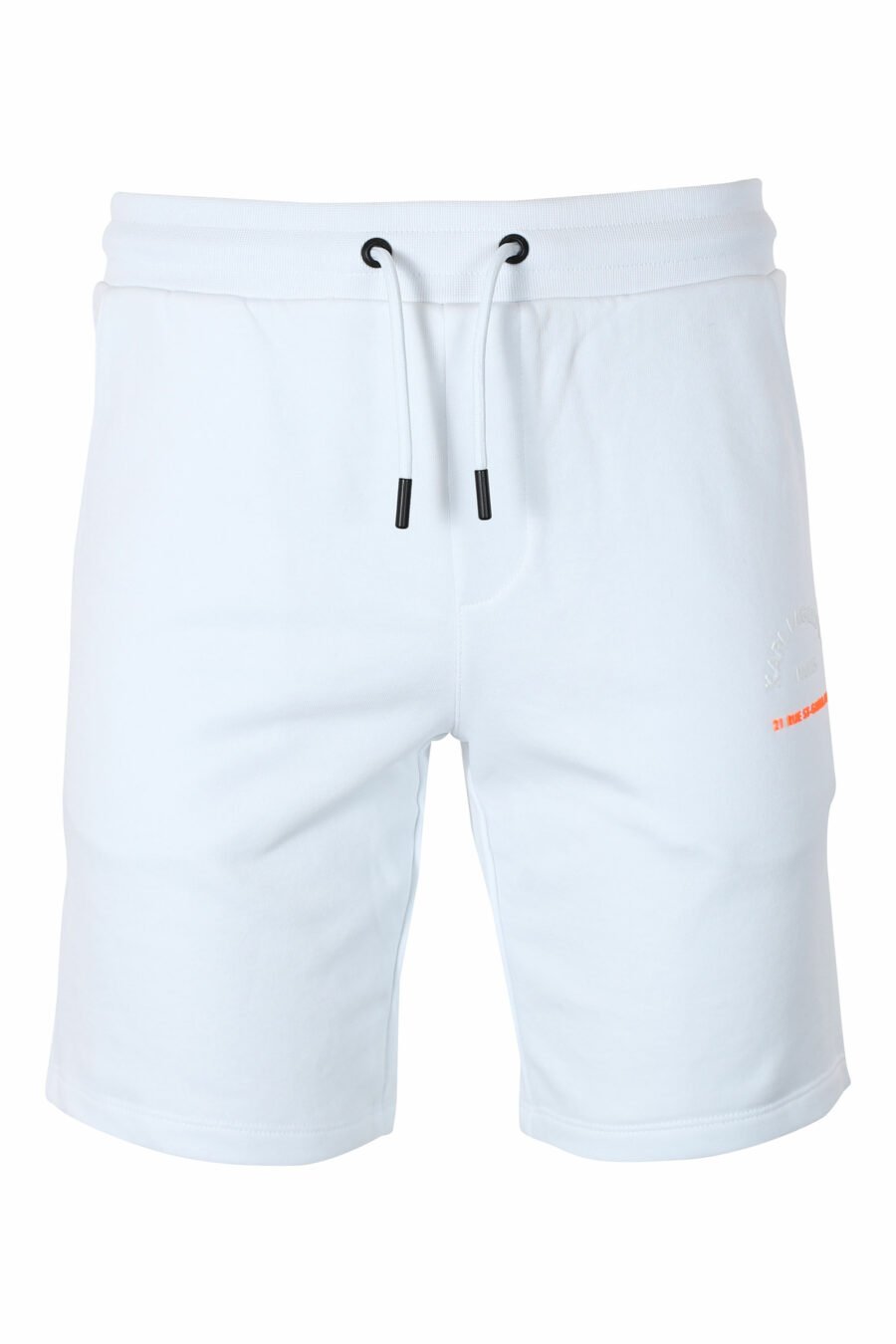Pantalón de chándal blanco corto con minilogo "rue st guillaume" naranja - IMG 9559
