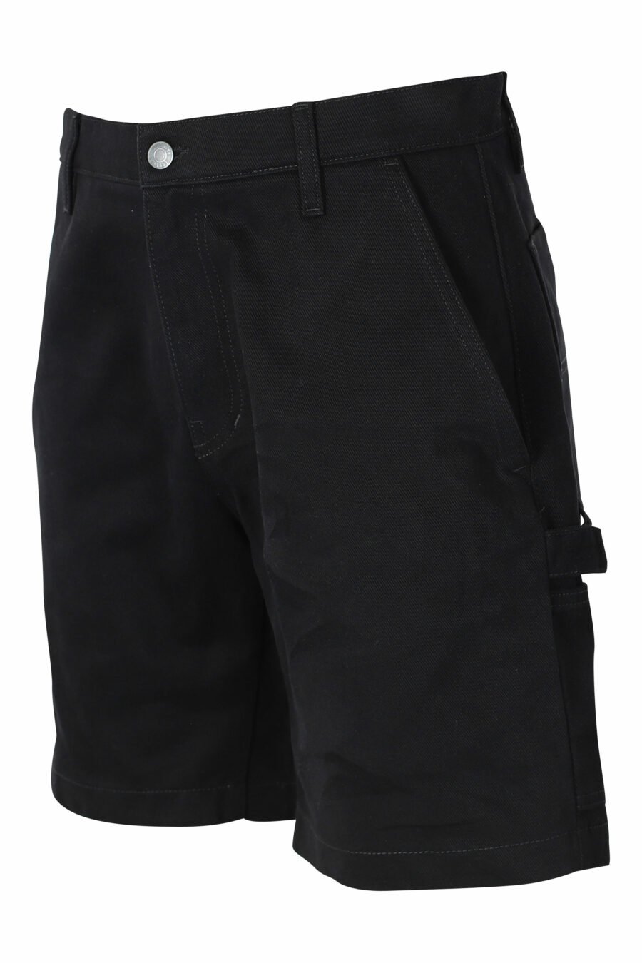 Short en denim noir avec poches latérales - IMG 9566