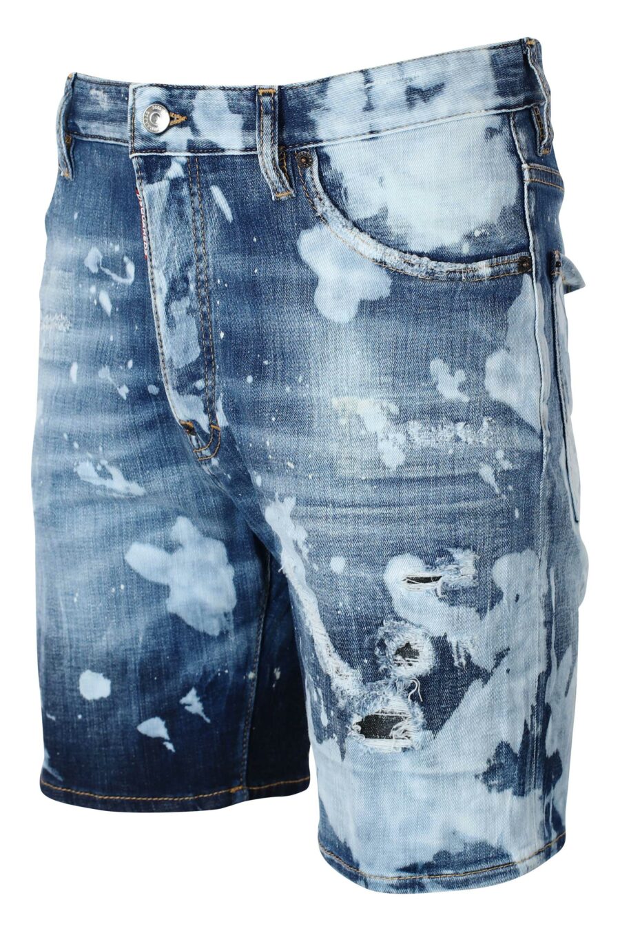 Pantalón vaquero corto azul "marine short" con manchas - IMG 9590