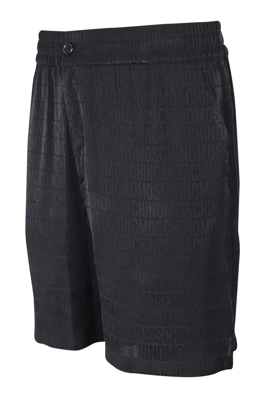 Pantalón corto negro "all over logo" monocromático - IMG 9600