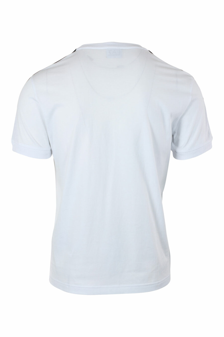White T-shirt with logo tape on shoulder and black minilogue - IMG 9640