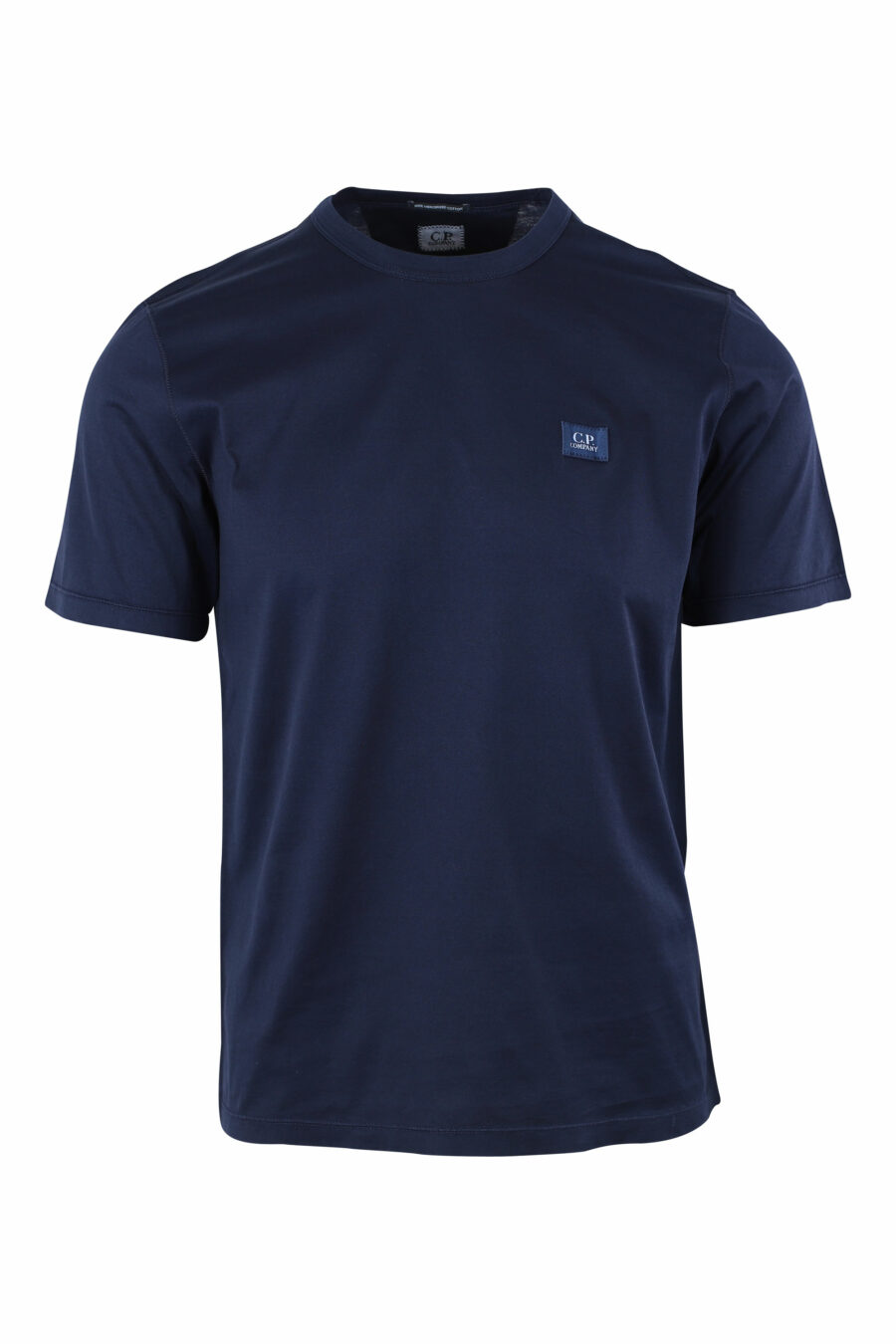 T-shirt bleu foncé avec mini patch logo - IMG 9651