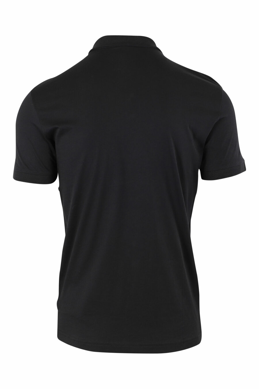 Schwarzes Poloshirt mit Mini-Gummiabzeichen - IMG 9655