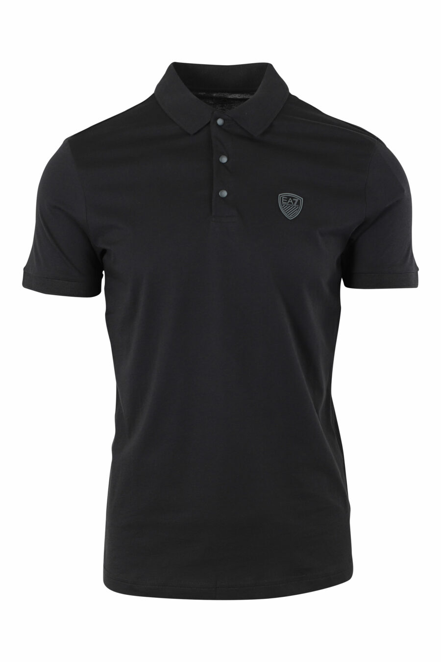 Black polo shirt with mini rubber badge - IMG 9656