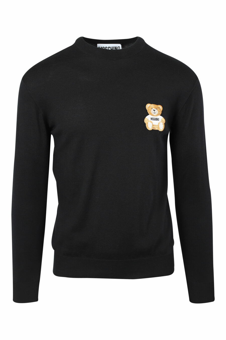 Schwarzer Pullover mit gesticktem Teddy-Logo - IMG 9676
