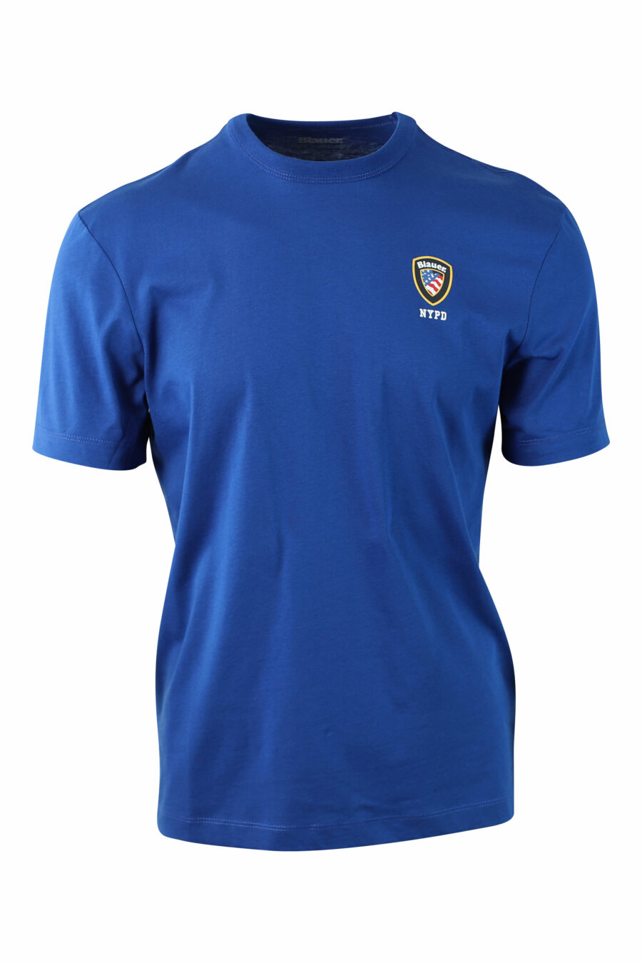 Blaues T-Shirt mit Mini-Logoschild - IMG 0004