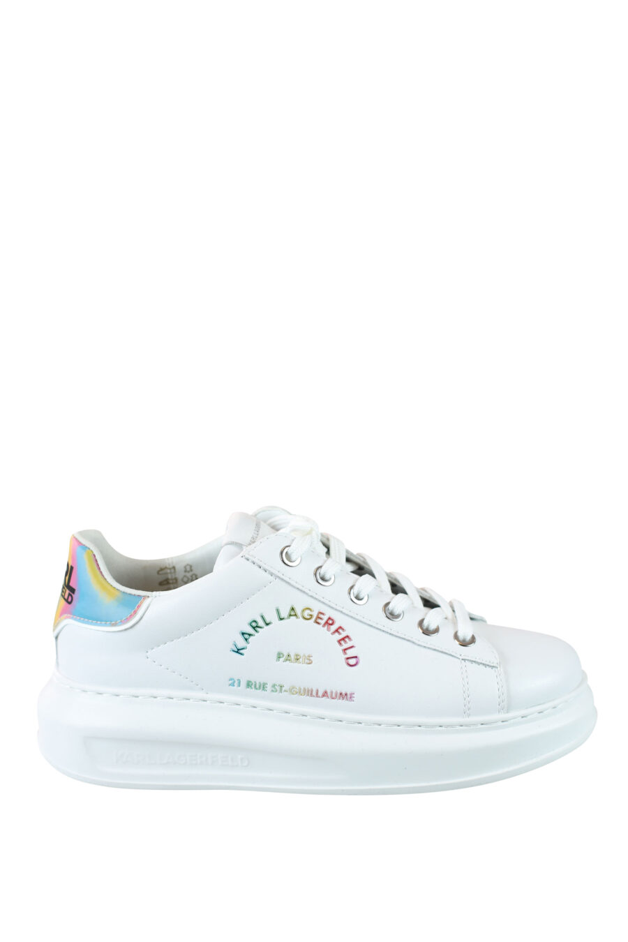 Zapatillas blancas con logo multicolor "rue st-guillaume" - IMG 0009