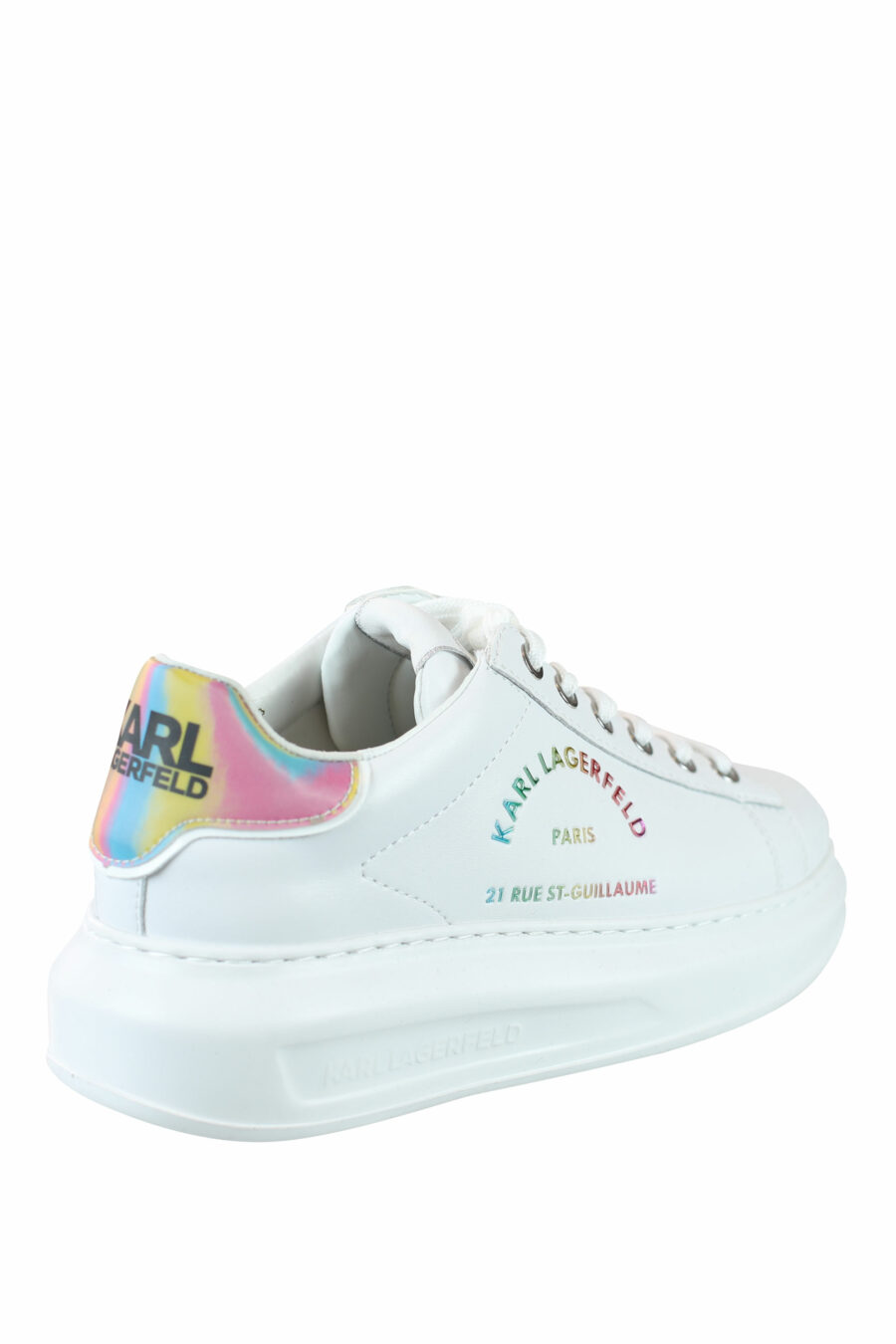 Zapatillas blancas con logo multicolor "rue st-guillaume" - IMG 0010