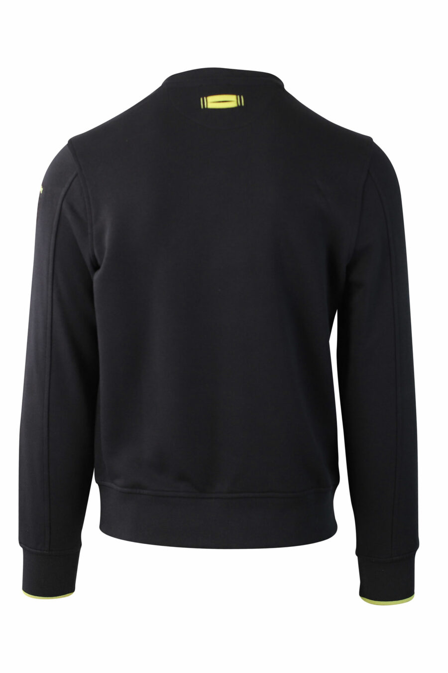 Schwarzes Sweatshirt mit einfarbigem Samt-Maxilogo - IMG 0032 1