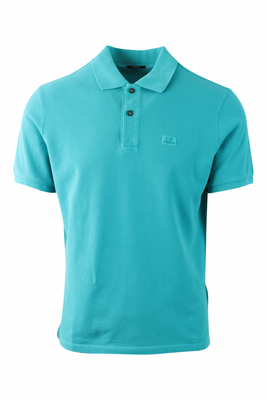 Turquoise polo shirt with mini logo patch - IMG 0059