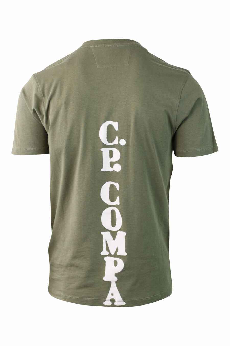 Camiseta verde militar con minilogo vertical - IMG 0064 1
