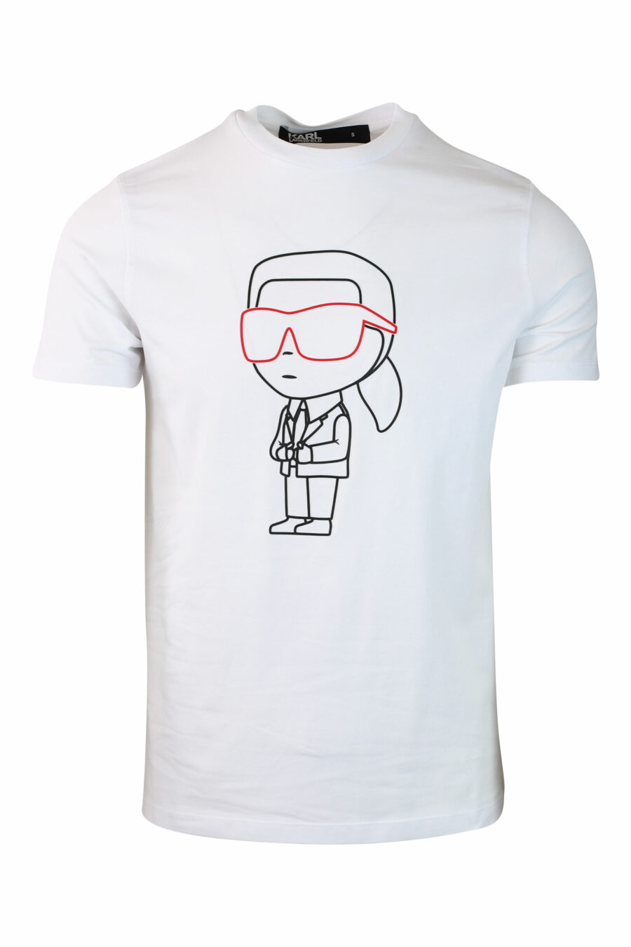 T-shirt branca com silhueta maxilogo "karl" - IMG 0120