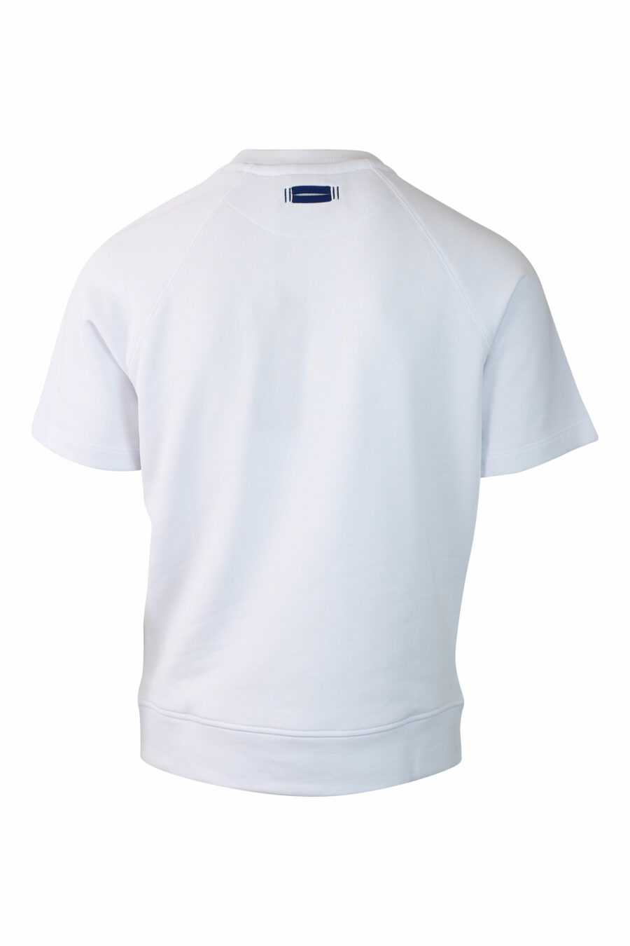 White T-shirt with embroidered monochrome mini-logo shield - IMG 0126