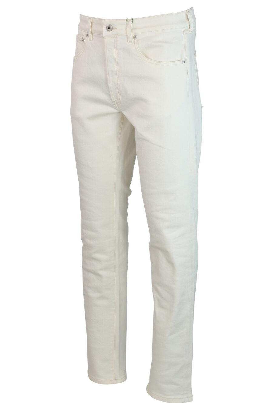 White denim trousers with mini logo - IMG 0291
