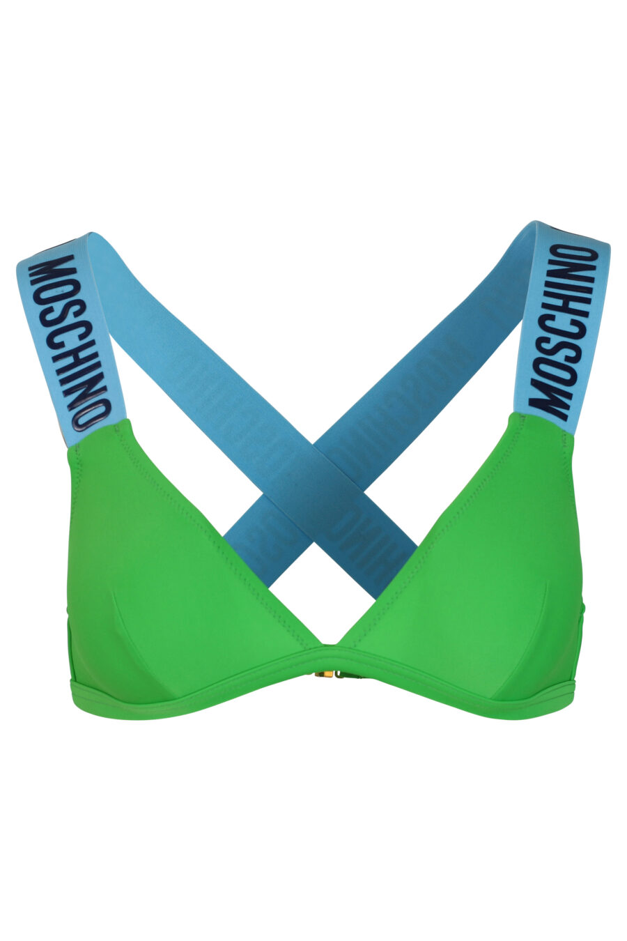 Grünes Bikinioberteil mit Logo auf den Trägern - IMG 0317