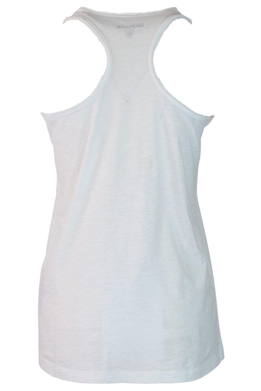 Camiseta sin mangas blanca con maxilogo plateado - IMG 0373