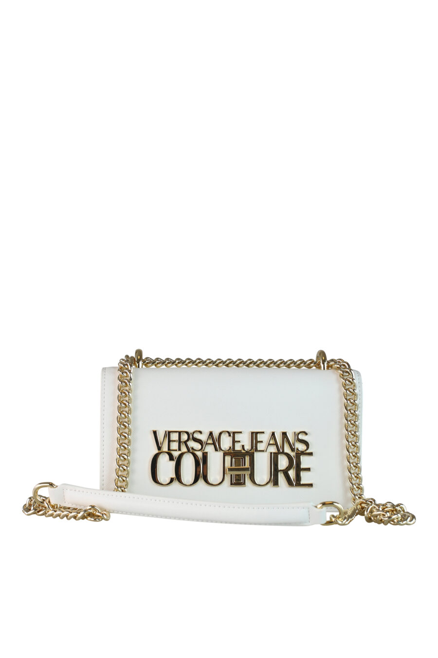 Bolso bandolera blanco con logo "lettering" de metal dorado - IMG 0405