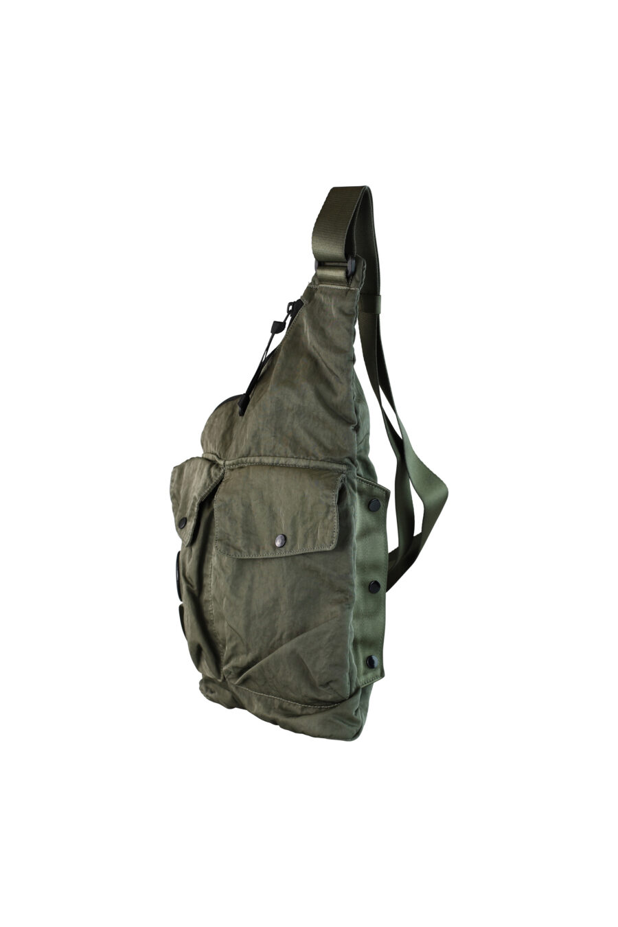 Green crossbody bag with pockets and circular mini logo - IMG 0424