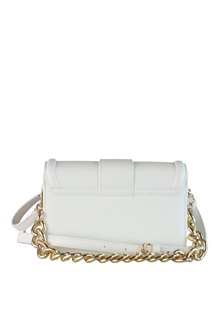 White shoulder bag with chain and baroque buckle - IMG 0449