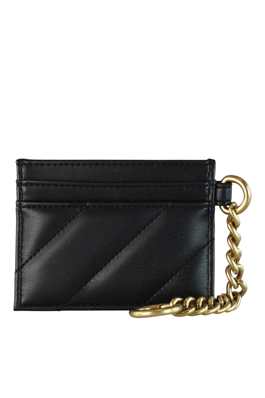 Black card holder with chain and gold logo - IMG 0496