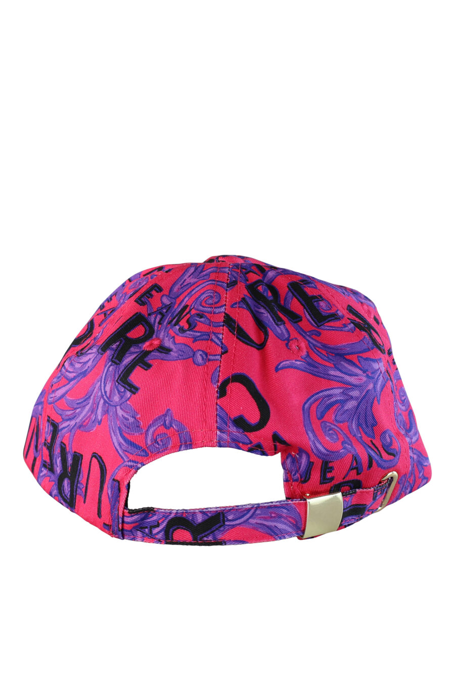 Fuchsia cap with lilac "all over logo" - IMG 0513