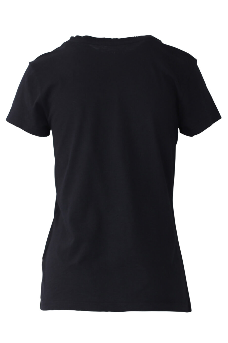 Black T-shirt with rhinestone embroidered maxilogo - IMG 0662